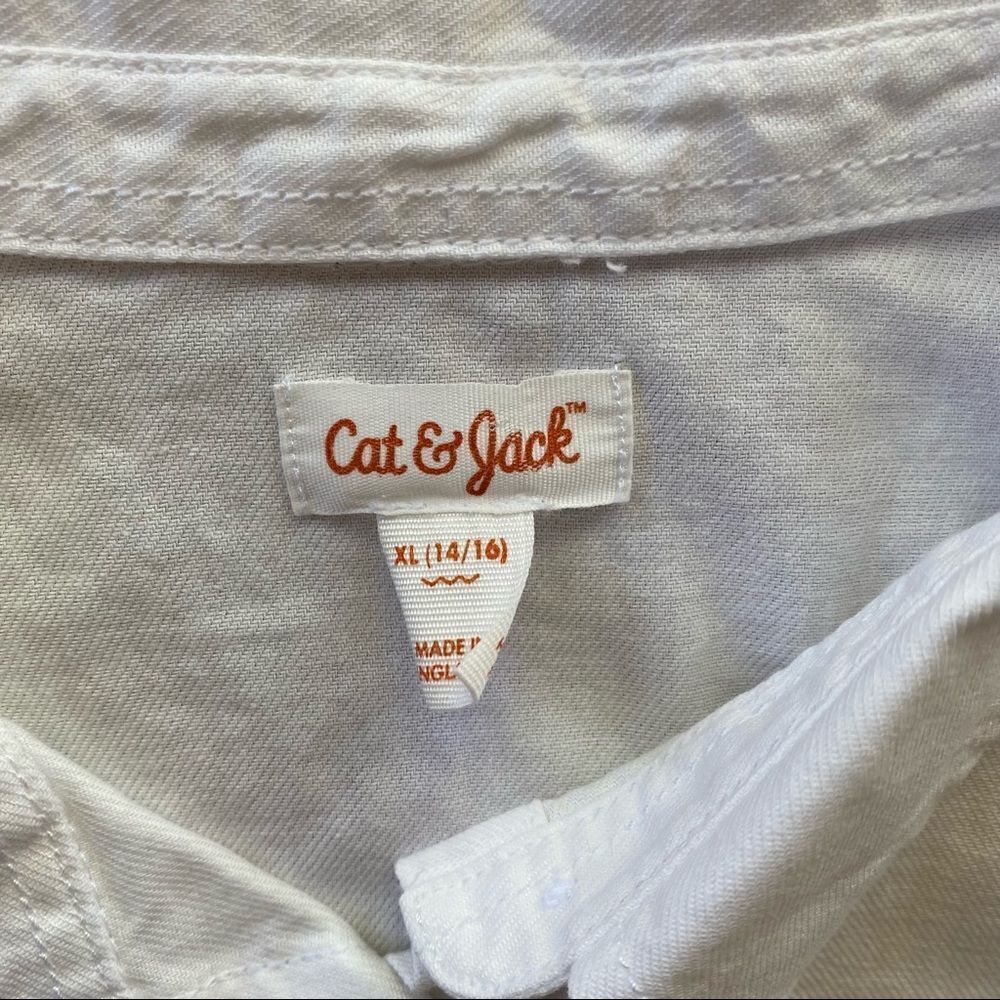 Cat & Jack Girls Button Down Top - Picture 5 of 7
